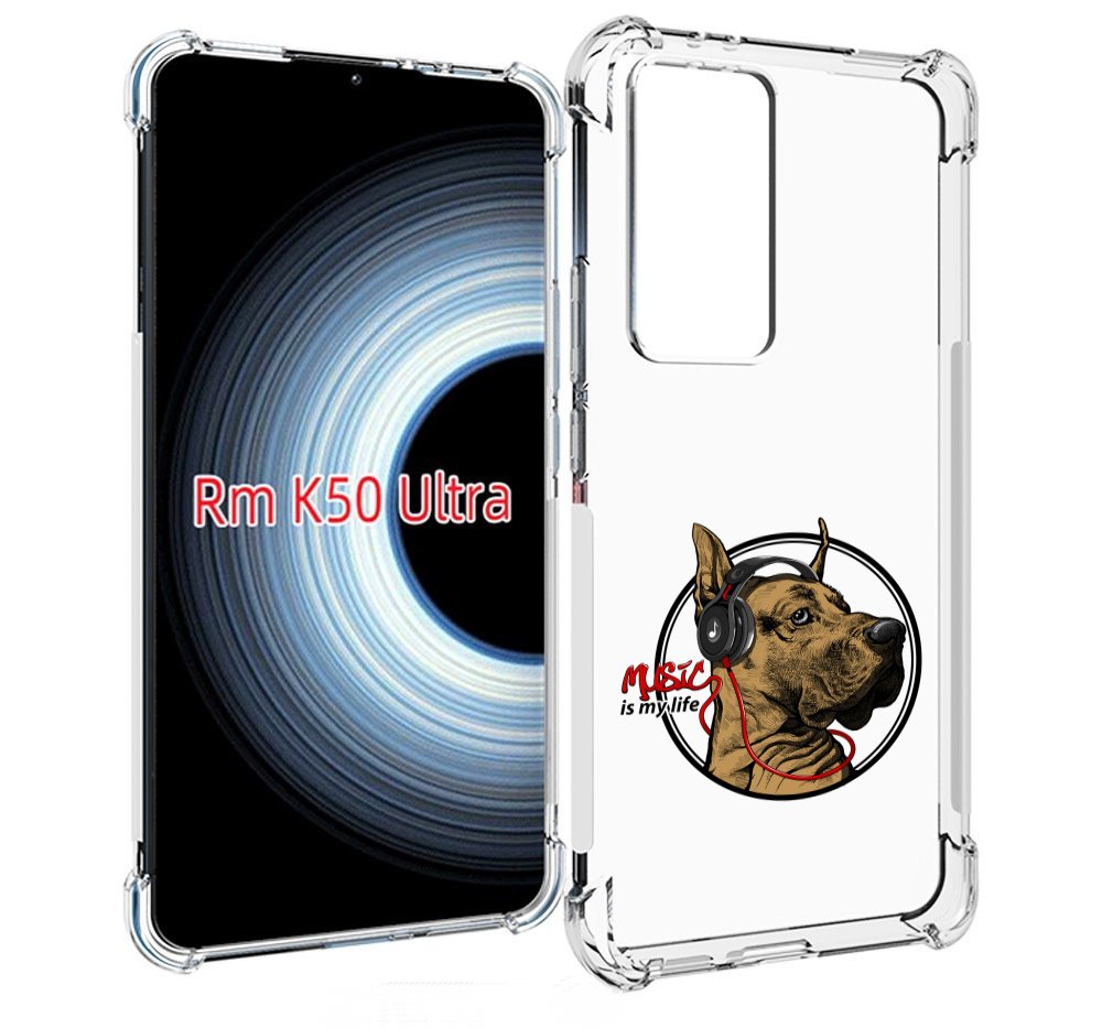 

Чехол MyPads музыкальная собака для Xiaomi 12T / Redmi K50 Ultra, Прозрачный, Tocco