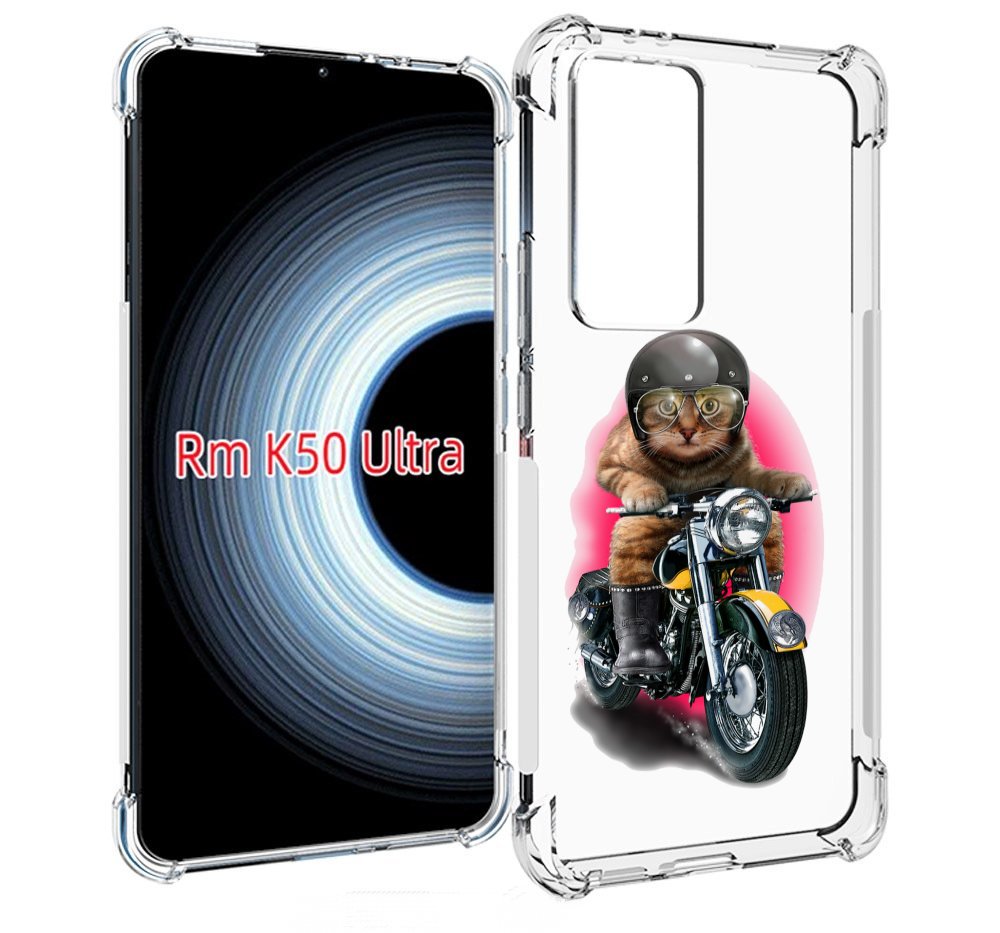 Чехол MyPads мото-кот для Xiaomi 12T / Redmi K50 Ultra