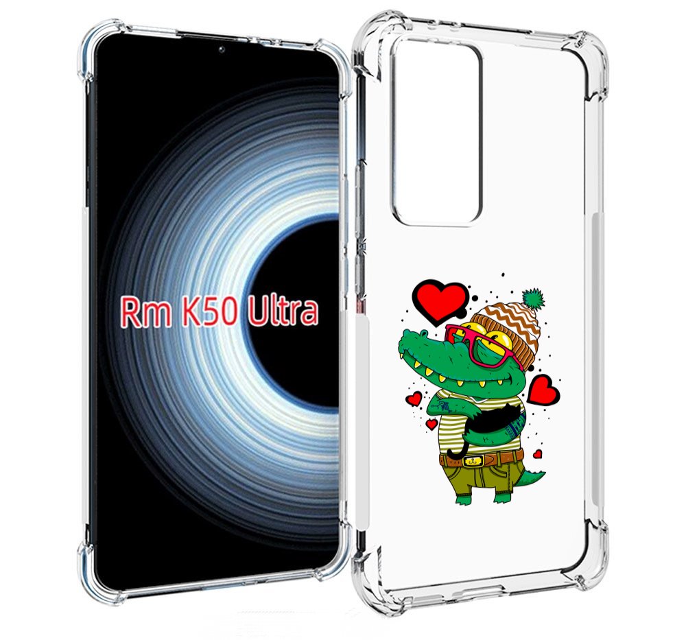 

Чехол MyPads Влюбленный крокодил для Xiaomi 12T / Redmi K50 Ultra, Прозрачный, Tocco