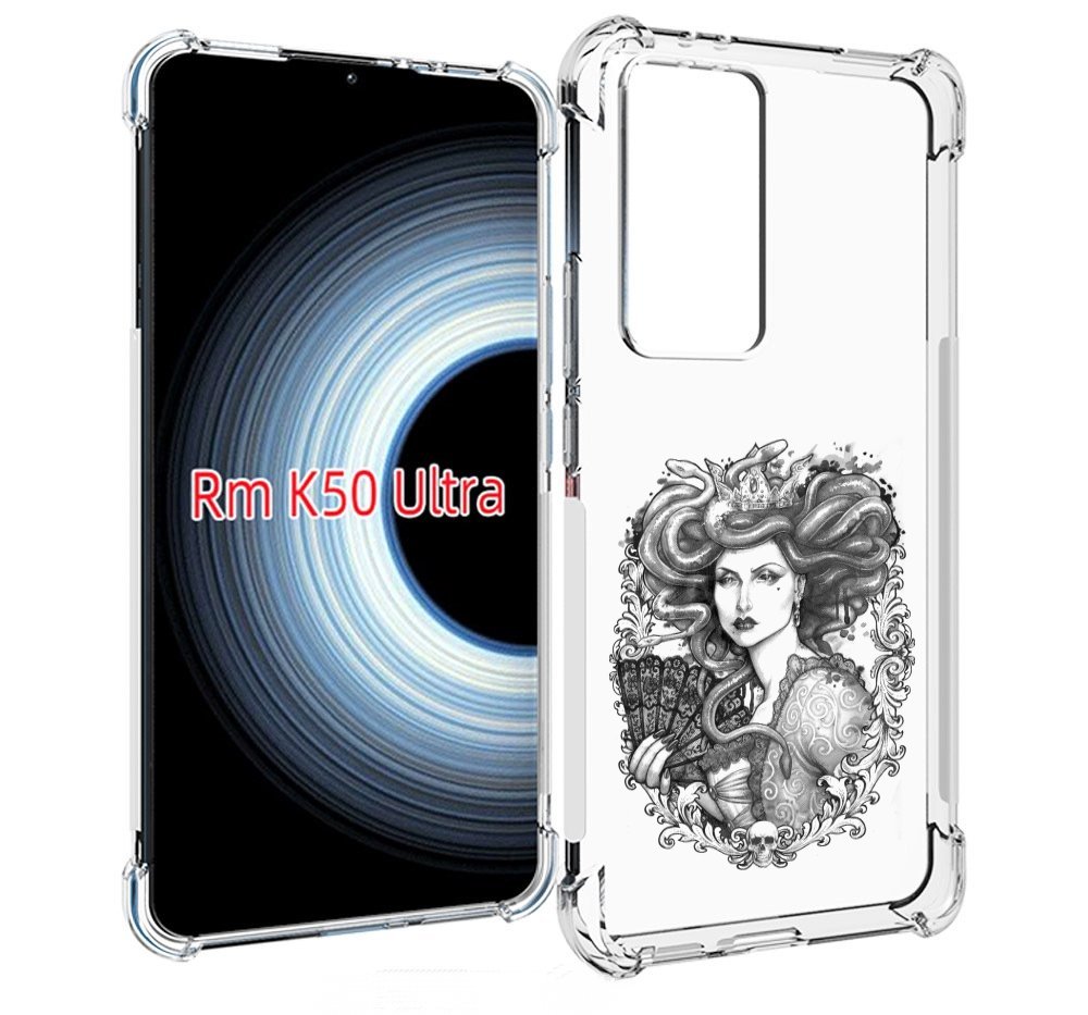 

Чехол MyPads медуза черно белый для Xiaomi 12T / Redmi K50 Ultra, Прозрачный, Tocco