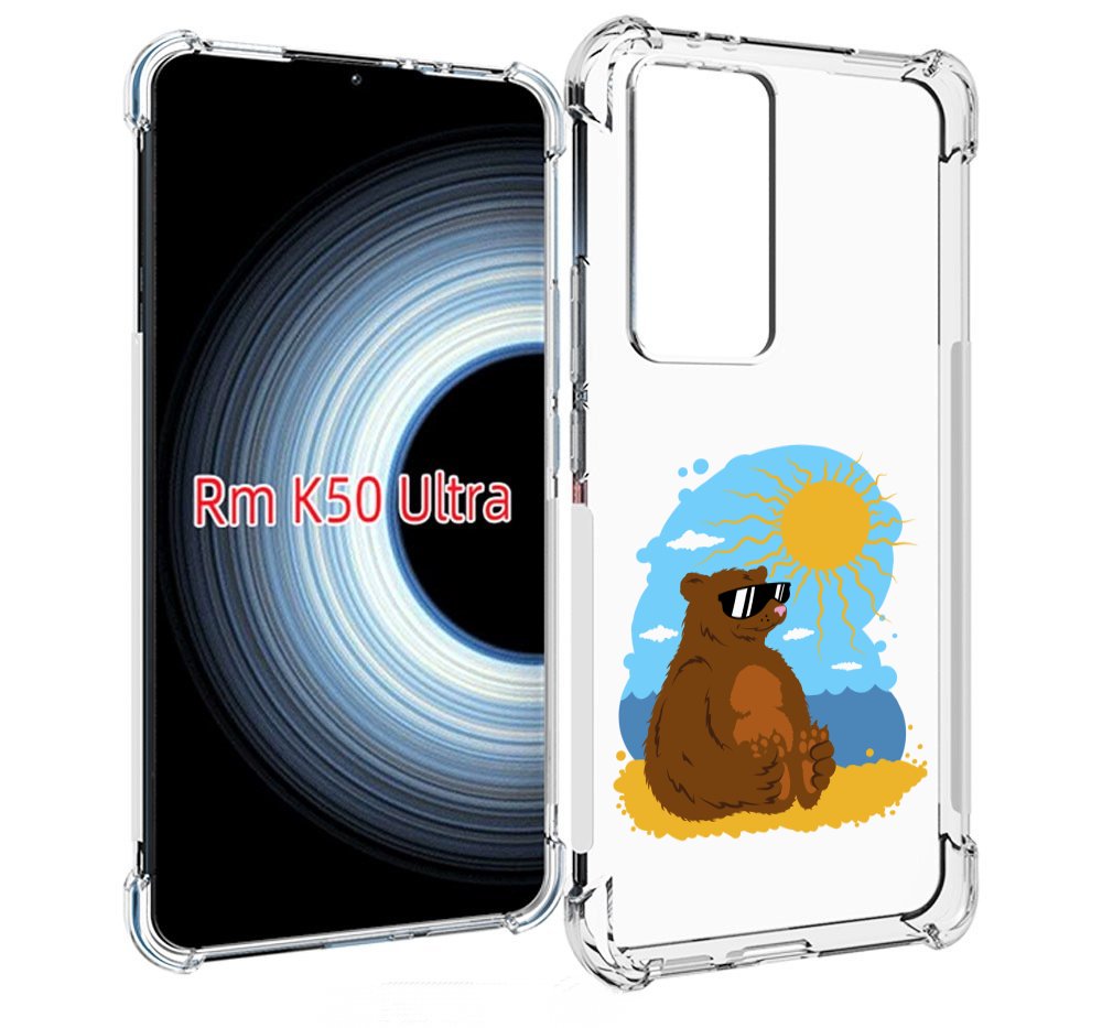 

Чехол MyPads медведь на чиле для Xiaomi 12T / Redmi K50 Ultra, Прозрачный, Tocco