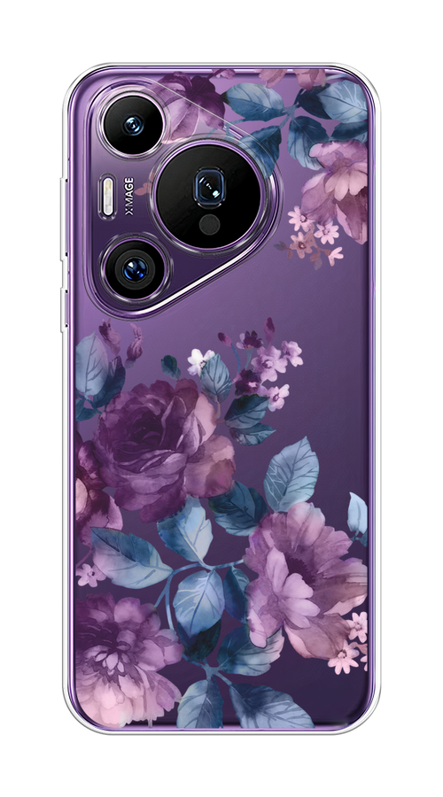 

Чехол на Huawei Pura 70 Pro/70 Pro Plus "Purple Blossoms", Синий;фиолетовый, 6124150-1