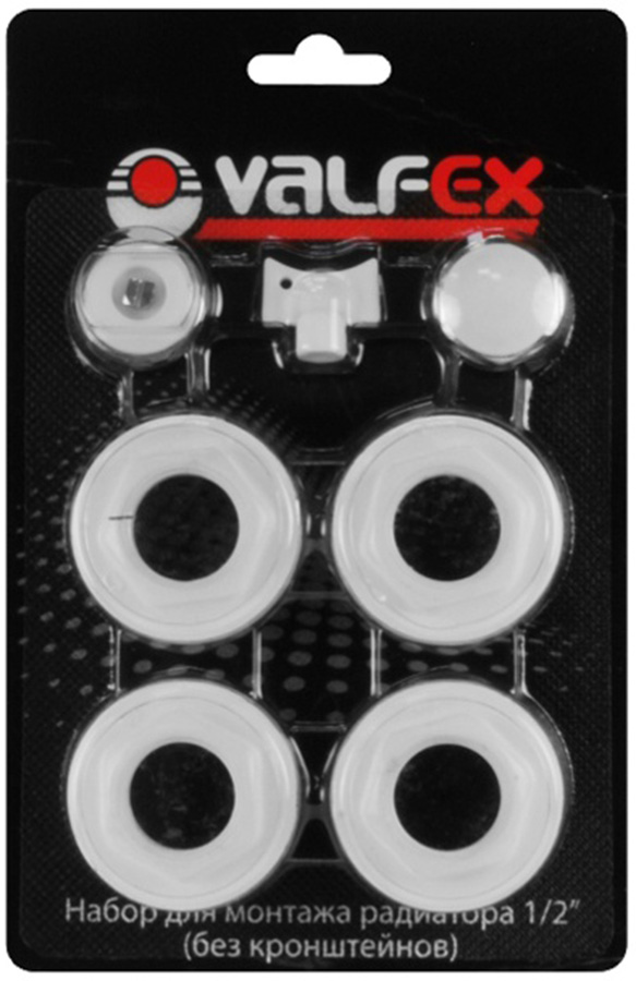 

VALFEX комплект для монтажа радиаторов 1/2" без кронштейнов, Белый матовый