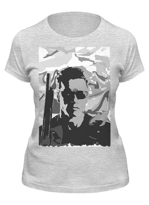 

Футболка женская Printio Терминатор камуфляж серая 2XL, Серый, Терминатор камуфляж