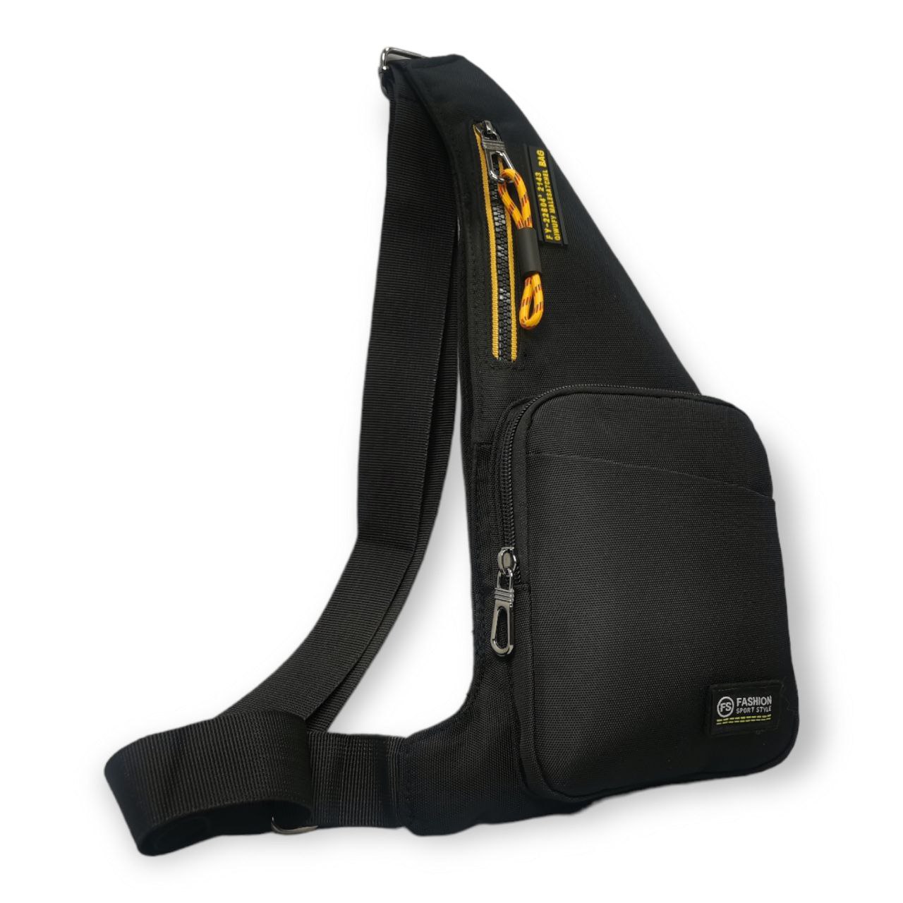 Сумка-рюкзак мужская PouchMan 6881 черная, 16х3х38 см