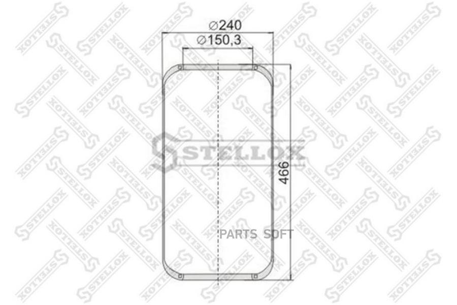 

STELLOX Пневмоподушка STELLOX 9018880sx