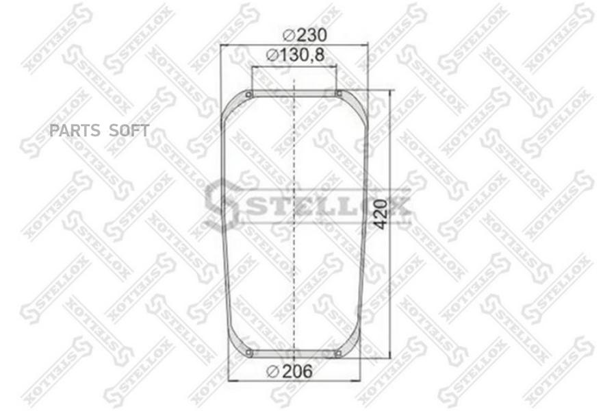 

STELLOX Пневмоподушка STELLOX 9008840sx