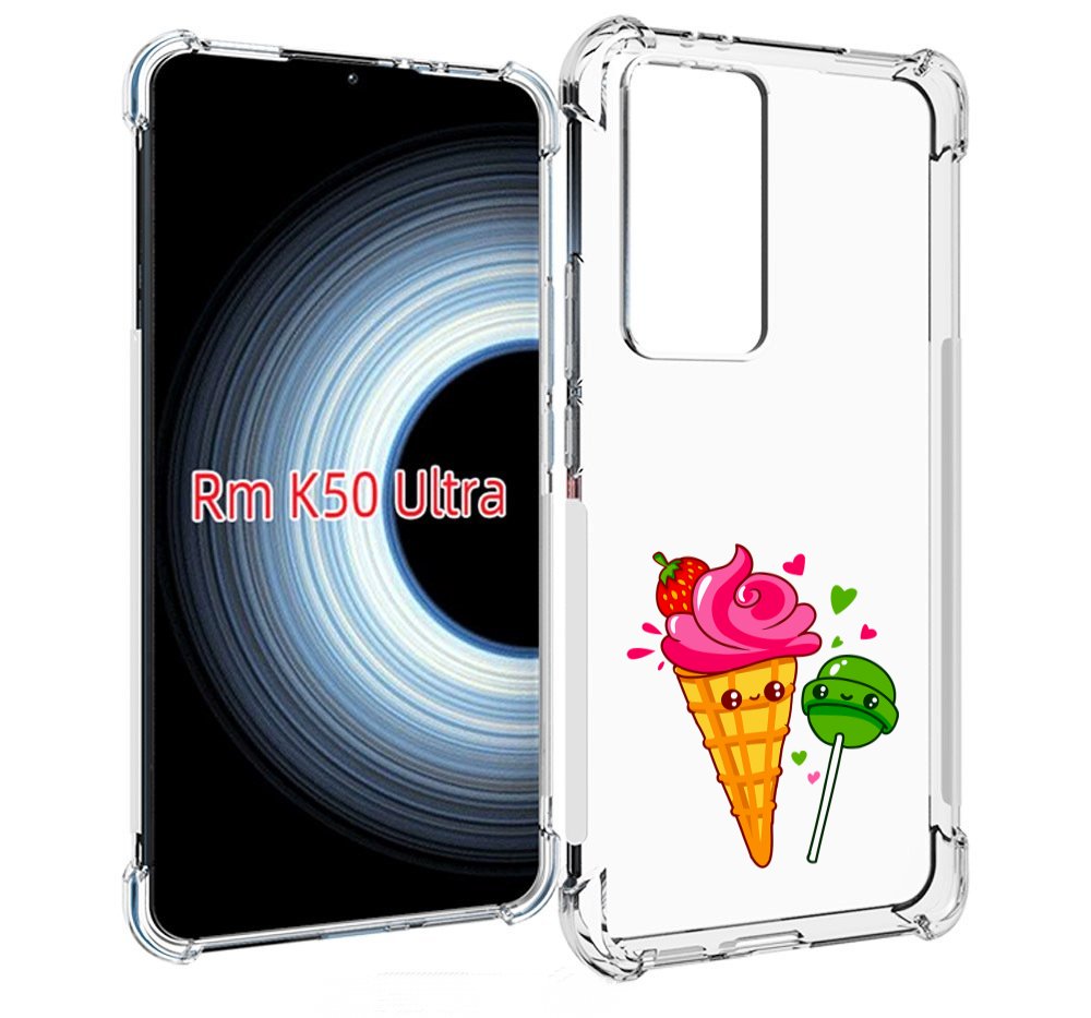 

Чехол MyPads Вкусняшки для Xiaomi 12T / Redmi K50 Ultra, Прозрачный, Tocco
