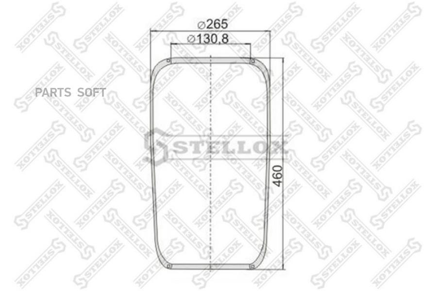 

STELLOX Пневмоподушка STELLOX 9007160sx