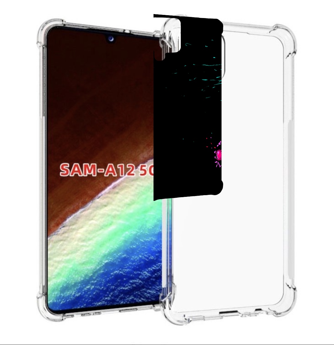 Чехол MyPads скелет-робот-фиолетовый для Samsung Galaxy A12 (SM-A125F) 2020/21