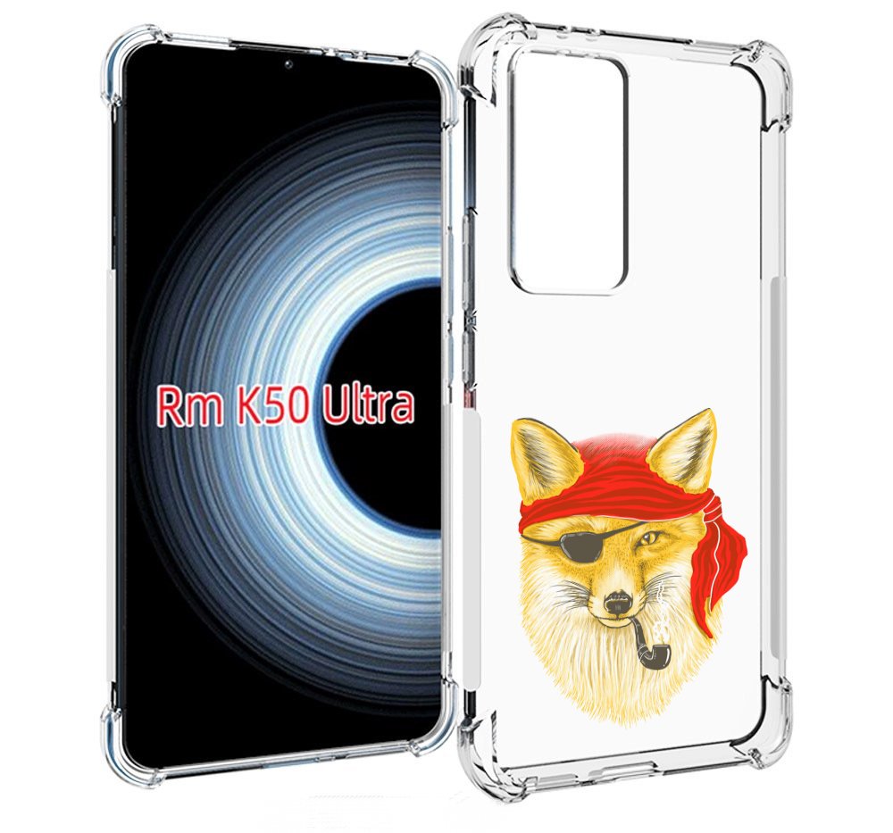 

Чехол MyPads лиса-пират для Xiaomi 12T / Redmi K50 Ultra, Прозрачный, Tocco