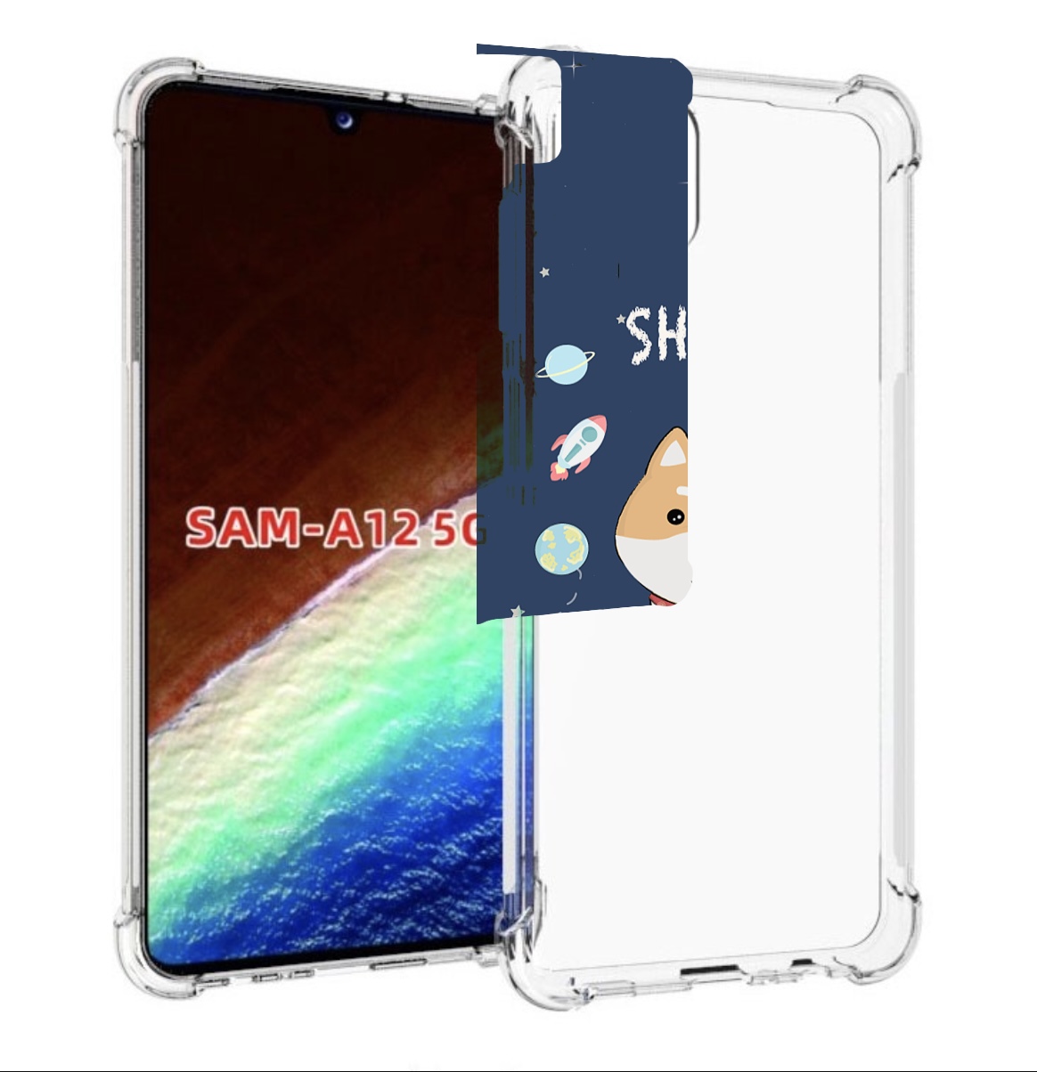 

Чехол MyPads сиба-шиба-ину для Samsung Galaxy A12 (SM-A125F) 2020/21/A12 Nacho SM-A127F, Прозрачный, Tocco