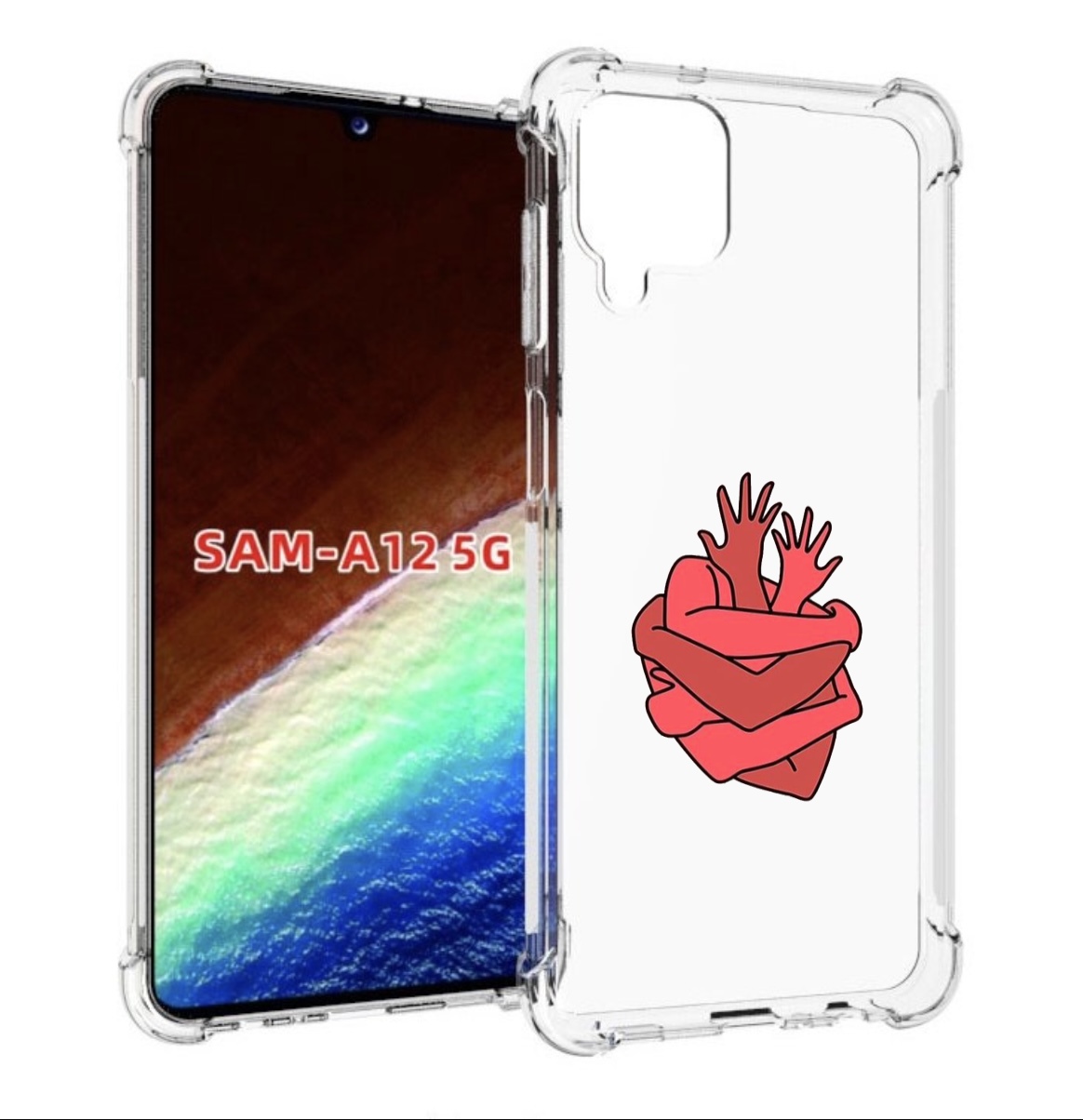 

Чехол MyPads сердце из ручек для Samsung Galaxy A12 (SM-A125F) 2020/21/A12 Nacho SM-A127F, Прозрачный, Tocco
