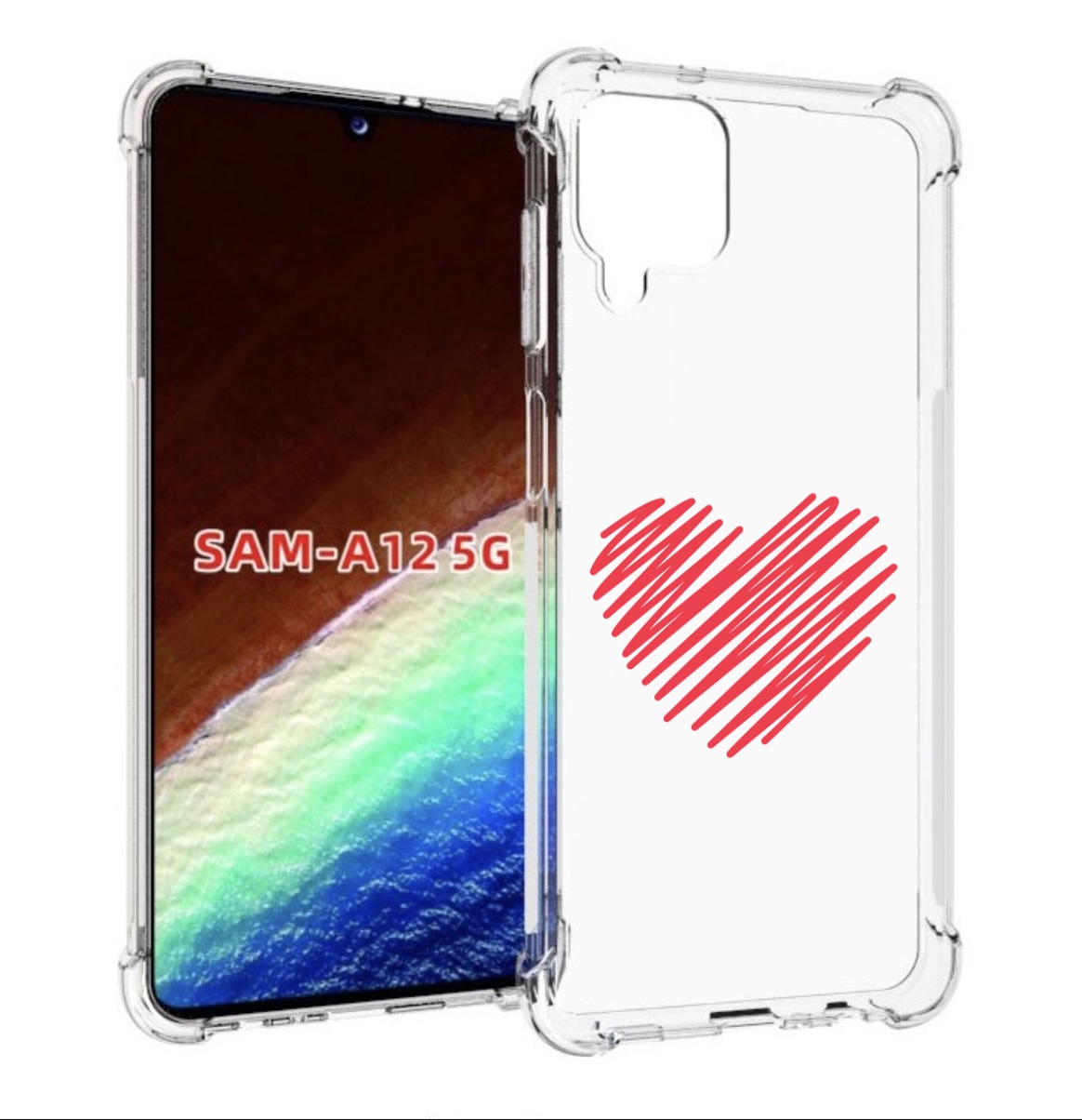 

Чехол MyPads сердечко-одной-линией для Samsung Galaxy A12 (SM-A125F) 2020/21, Прозрачный, Tocco