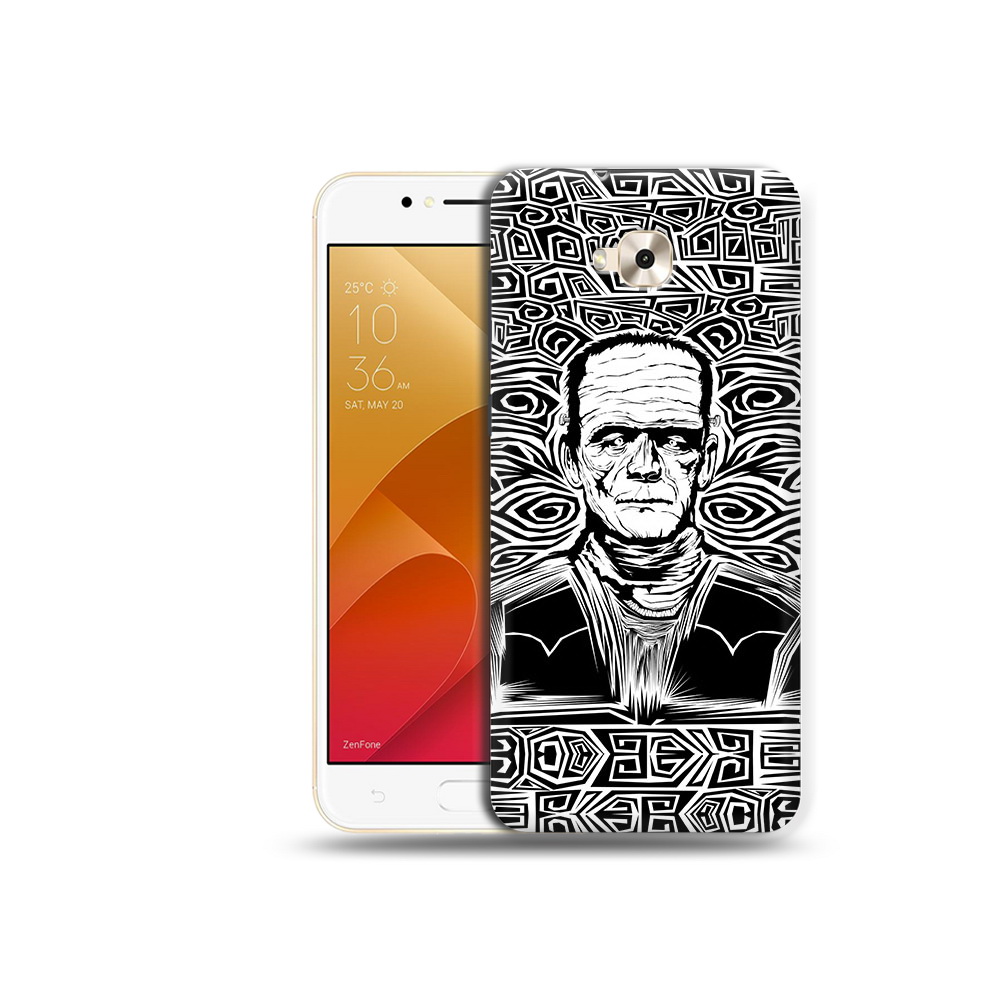 

Чехол MyPads Tocco для Asus ZenFone Live (ZB501KL) франкенштейн черно белый, Tocco
