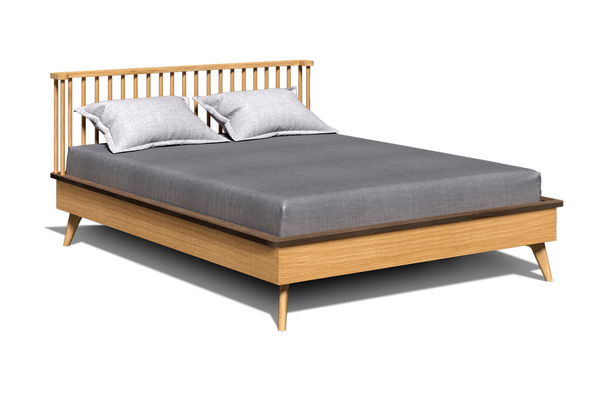 

Кровать Белфан Elva 140, графит , бейц-масло, Бежевый;коричневый