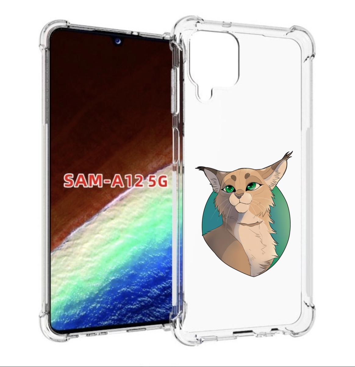 Чехол MyPads рысь-нарисованная для Samsung Galaxy A12 (SM-A125F) 2020/21
