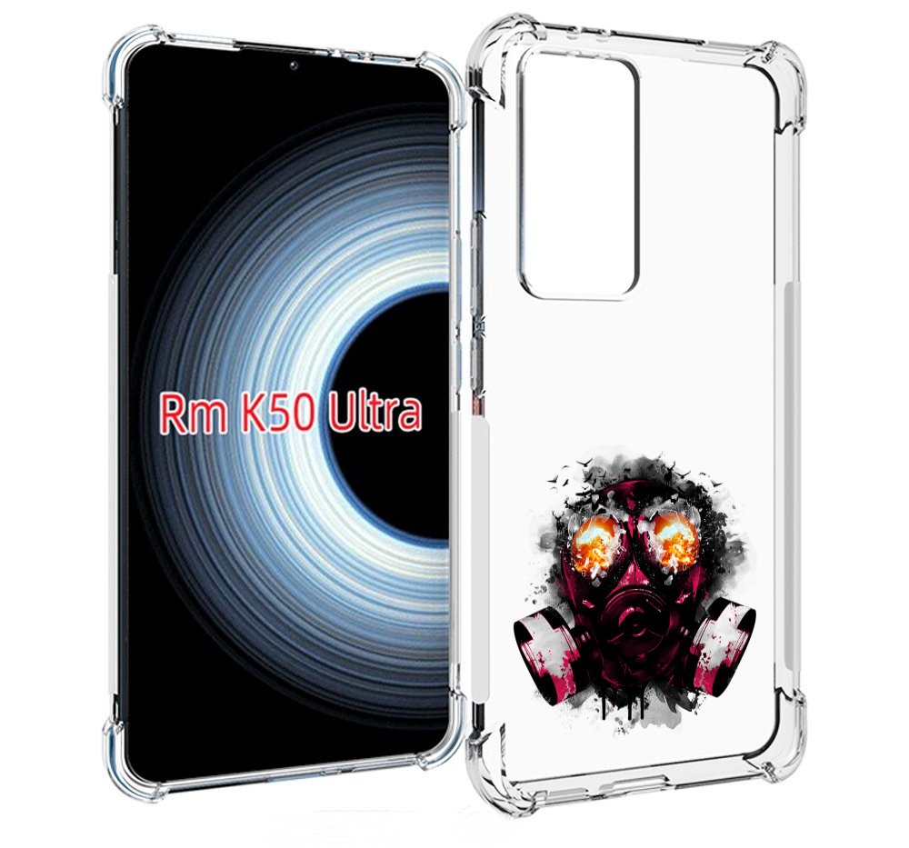 

Чехол MyPads красный противогаз для Xiaomi 12T / Redmi K50 Ultra, Прозрачный, Tocco