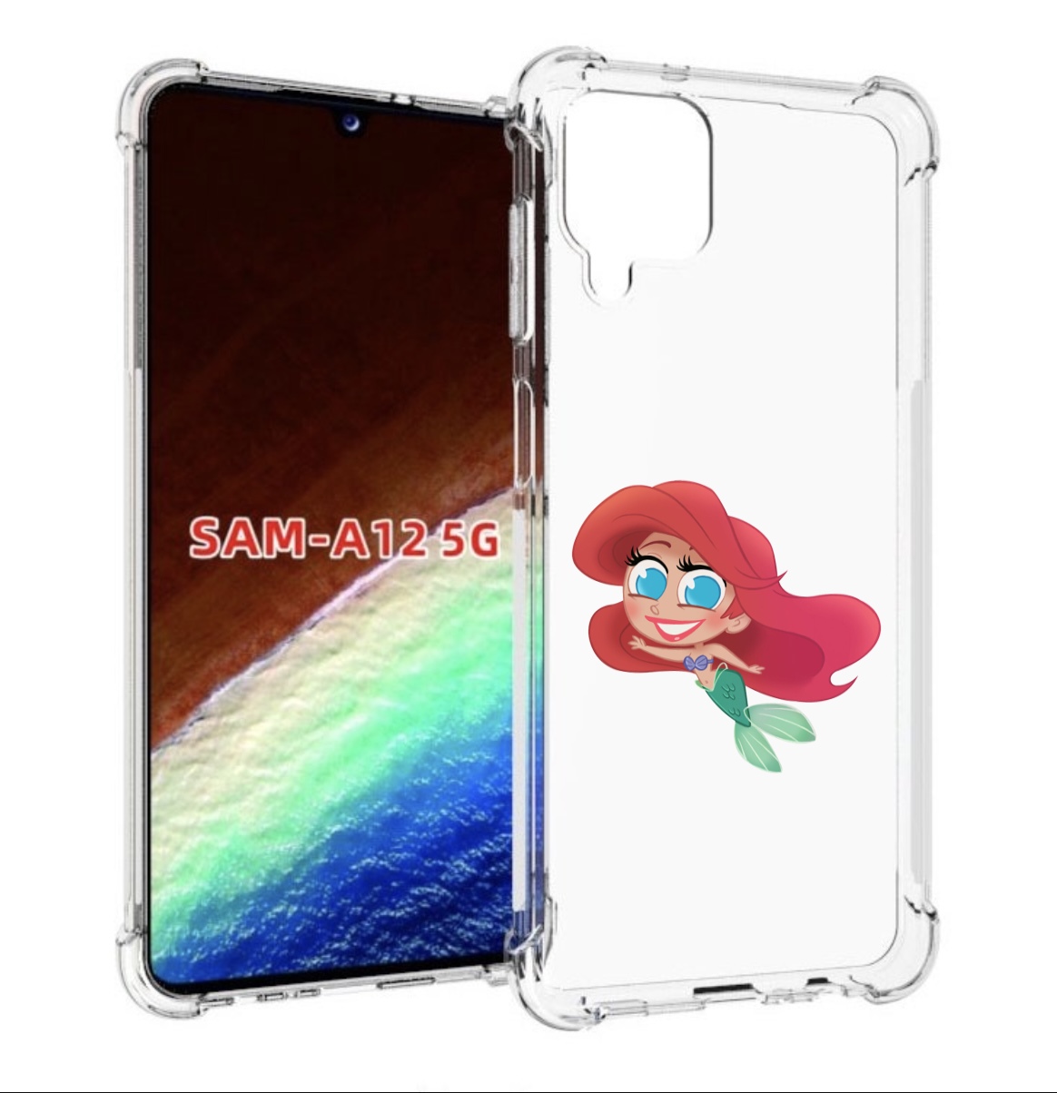 

Чехол MyPads русалка-мулатка для Samsung Galaxy A12 (SM-A125F) 2020/21/A12 Nacho SM-A127F, Прозрачный, Tocco