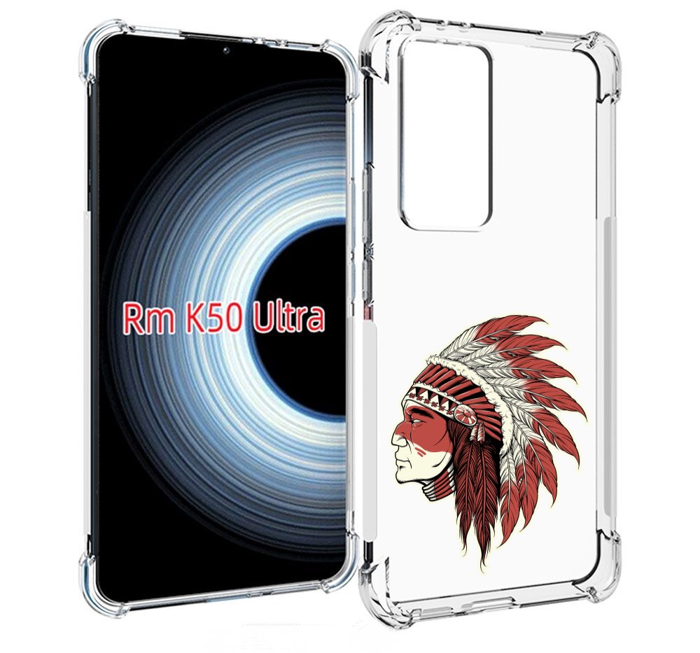 

Чехол MyPads красный индеец для Xiaomi 12T / Redmi K50 Ultra, Прозрачный, Tocco
