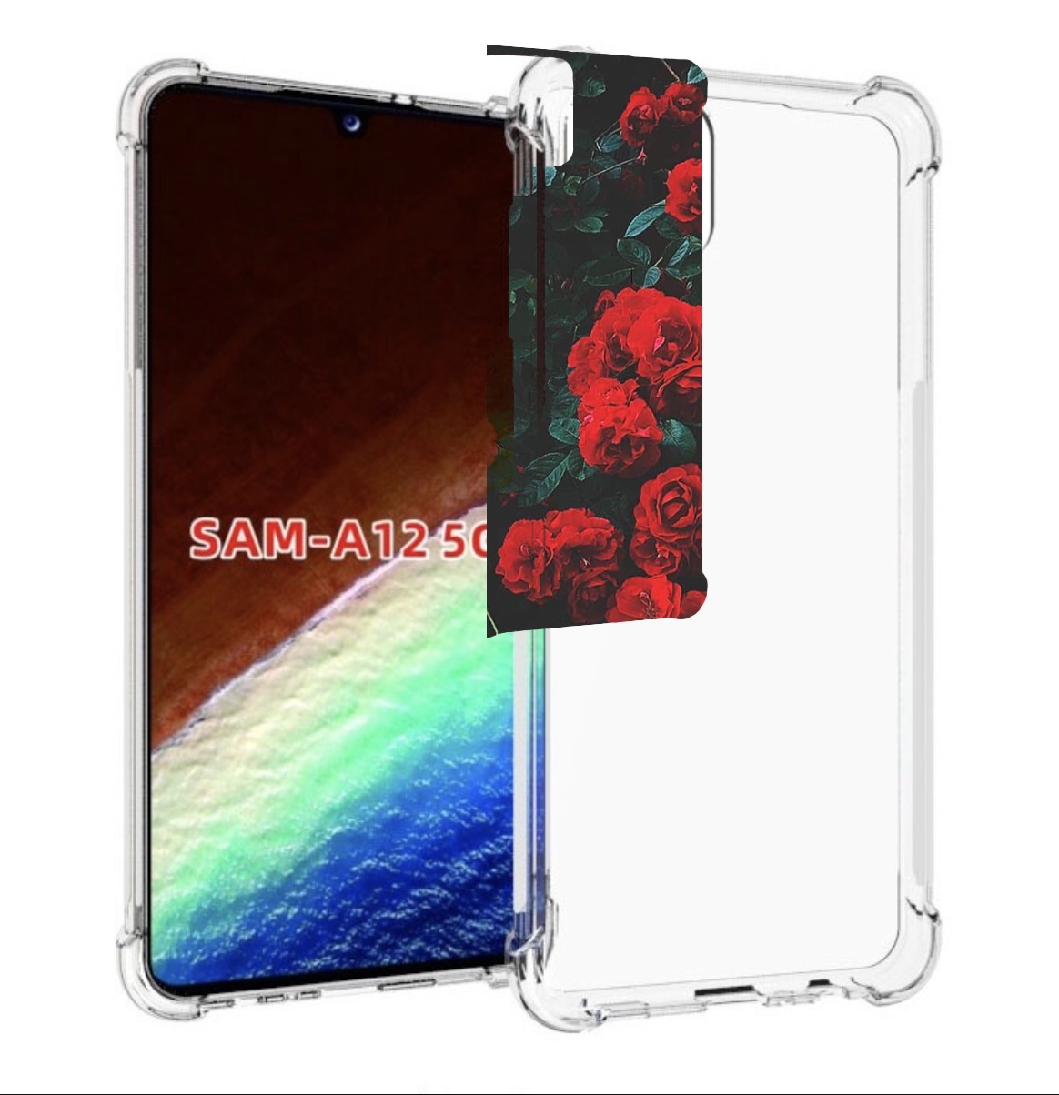 

Чехол MyPads розы-в-листьях для Samsung Galaxy A12 (SM-A125F) 2020/21/A12 Nacho SM-A127F, Прозрачный, Tocco