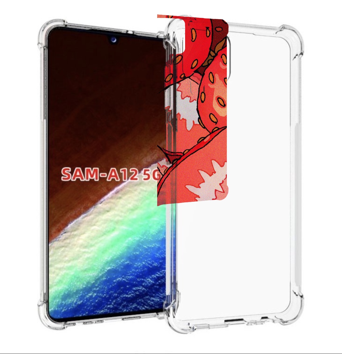 

Чехол MyPads рисованная-клубника для Samsung Galaxy A12 (SM-A125F) 2020/21, Прозрачный, Tocco
