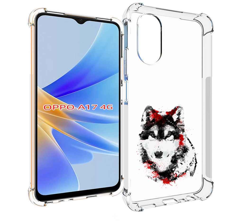 

Чехол MyPads кровавый волк для OPPO A17, Прозрачный, Tocco