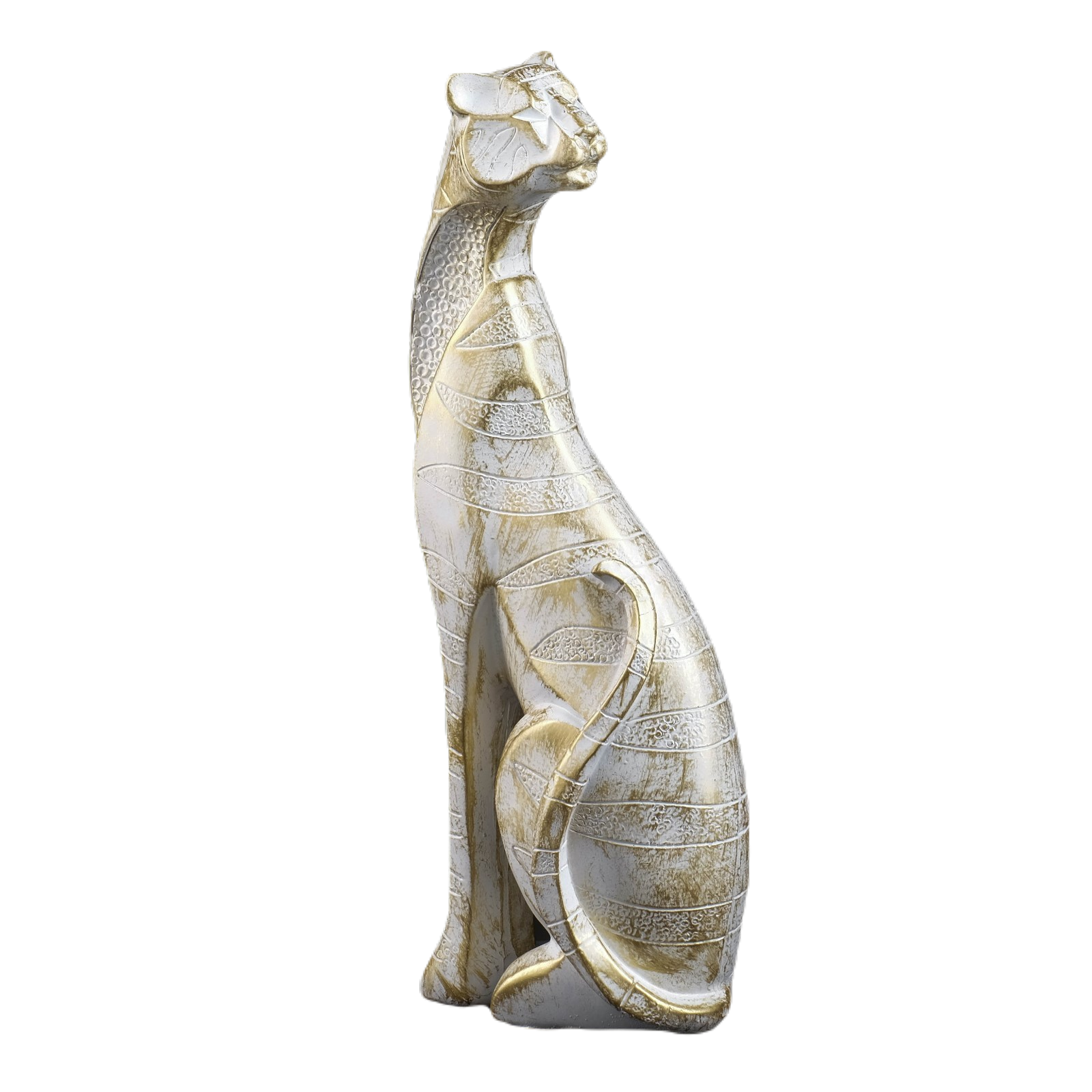 

Фигура Кот сидит белое золото 34х13см