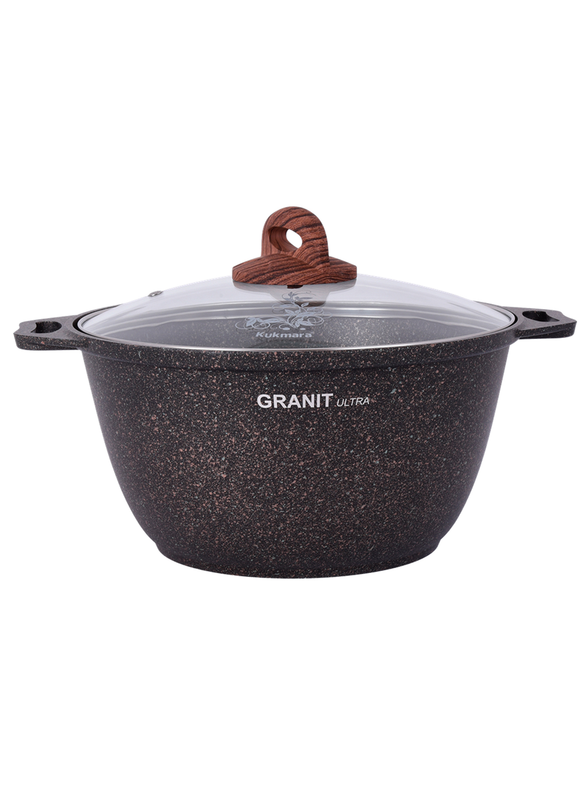 

Кастрюля с крышкой Kukmara Granit ultra антипригарная 3 л, Коричневый