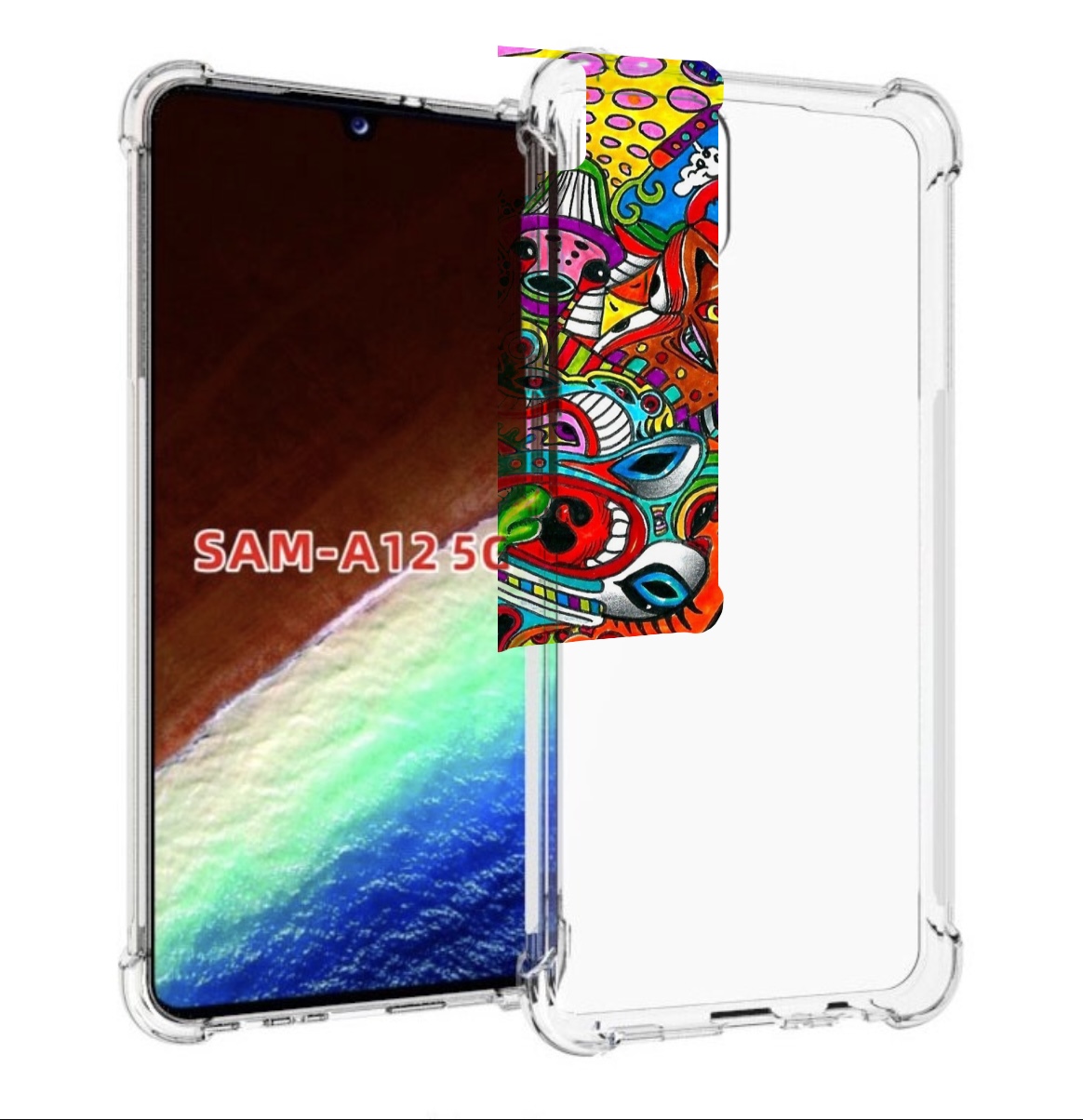 

Чехол MyPads разные абстракции яркие для Samsung Galaxy A12 (SM-A125F) 2020/21, Прозрачный, Tocco