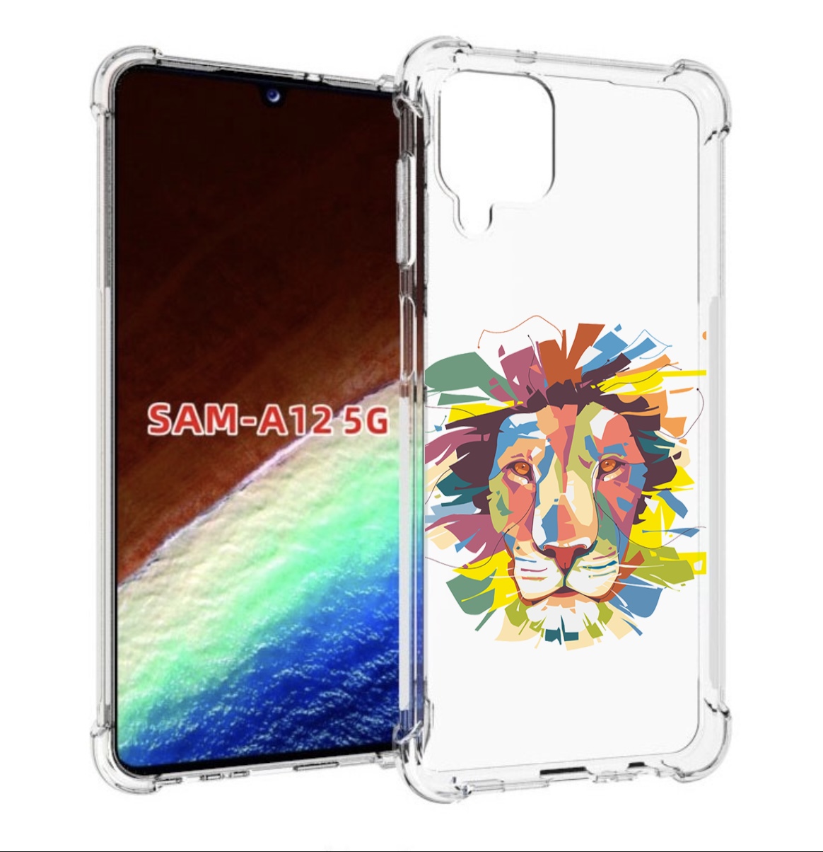 

Чехол MyPads разноцветный-лев детский для Samsung Galaxy A12 (SM-A125F) 2020/21, Прозрачный, Tocco