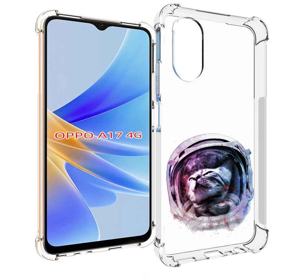 

Чехол MyPads кот в шлеме для OPPO A17, Прозрачный, Tocco