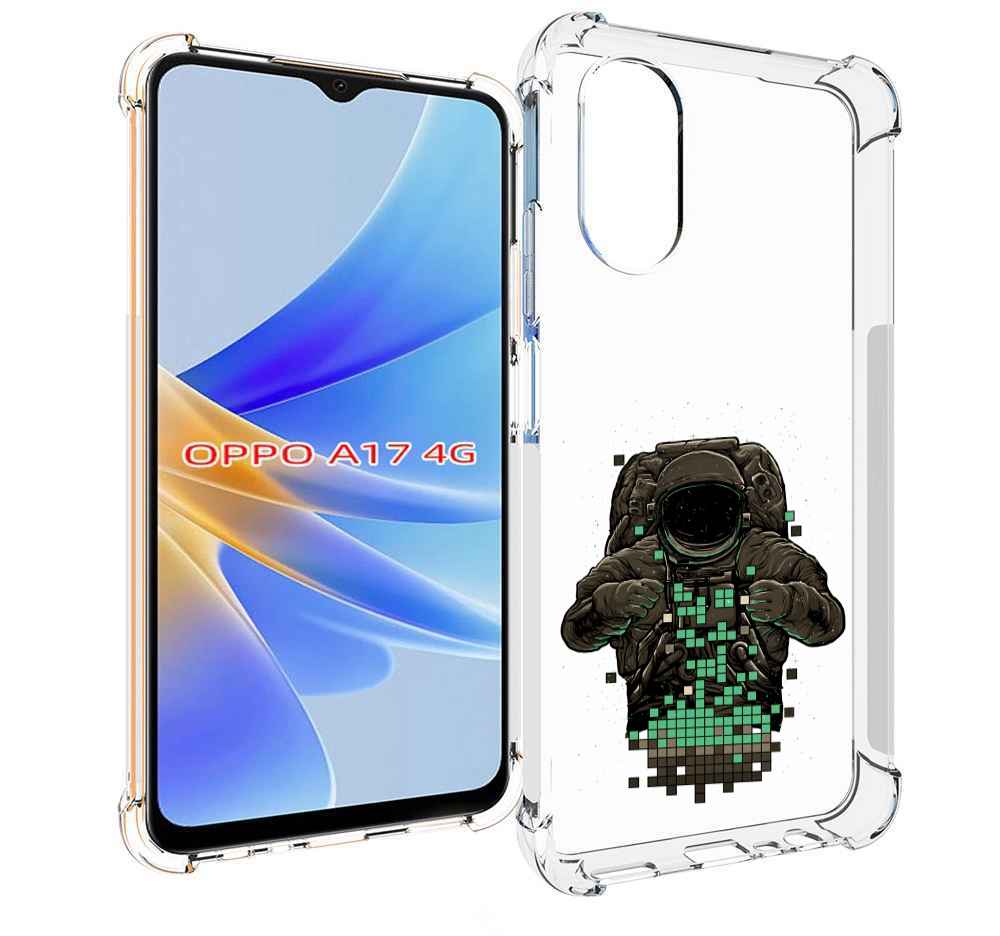 

Чехол MyPads космонавт с пикселями для OPPO A17, Прозрачный, Tocco