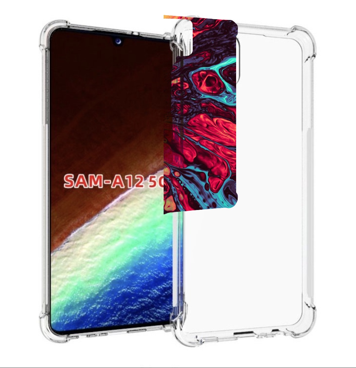 

Чехол MyPads разбавленная краска для Samsung Galaxy A12 (SM-A125F) 2020/21, Прозрачный, Tocco