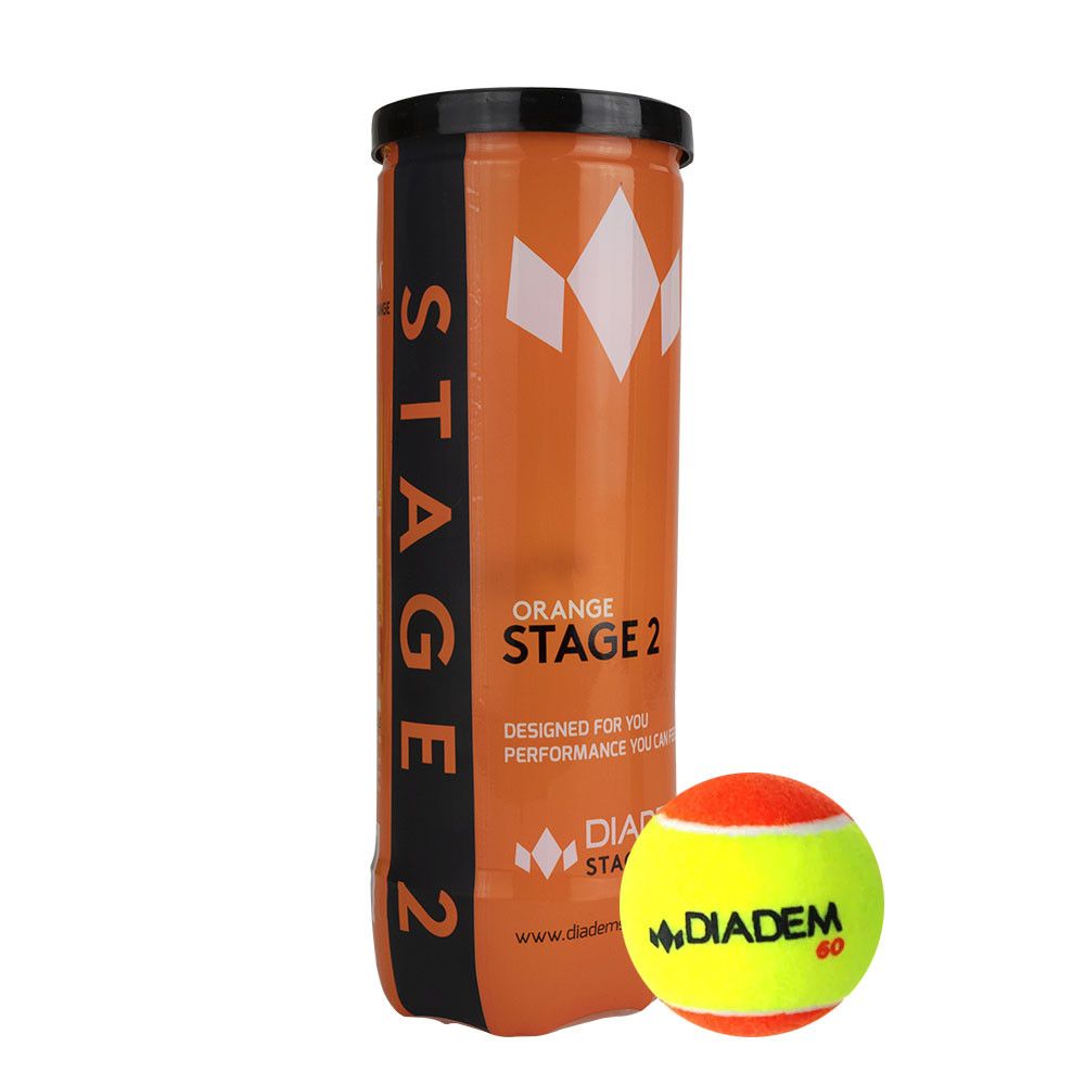 Мячи для большого тенниса детские DIADEM Stage 2 Orange Ball, BALL-CASE-OR