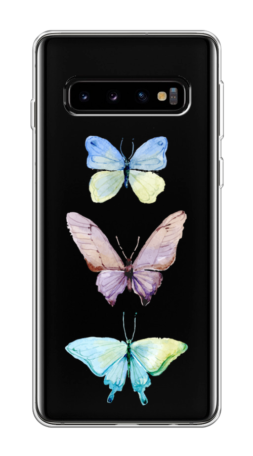 

Чехол на Samsung Galaxy S10 "Акварельные бабочки", Бирюзовый;розовый, 27050-1