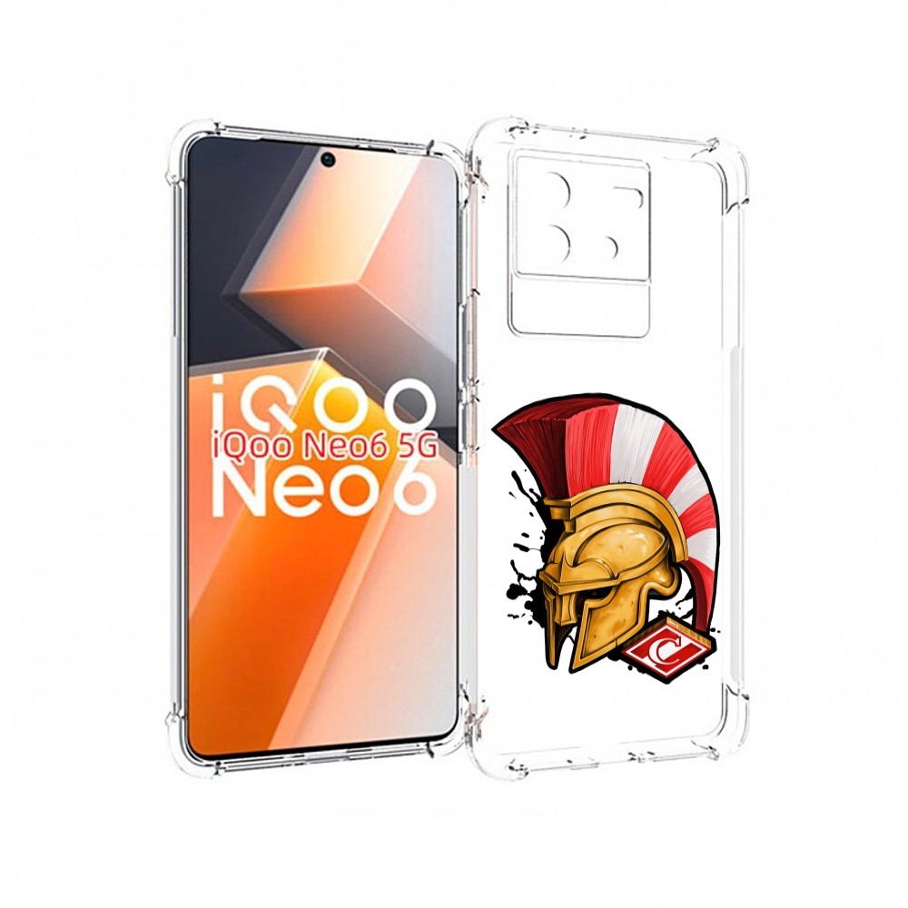 

Чехол MyPads ФК спартак шлем для Vivo iQoo Neo 6 5G, Прозрачный, Tocco