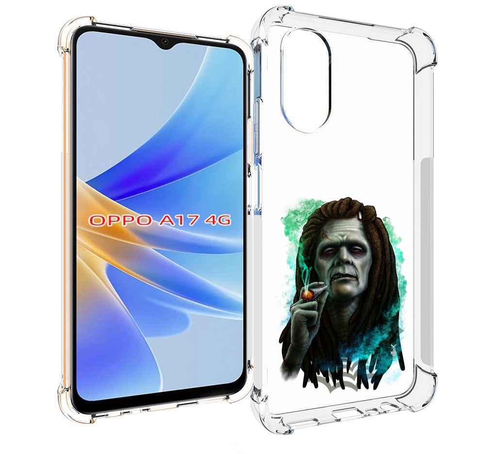 

Чехол MyPads зеленый мужчина с сигаретой для OPPO A17, Прозрачный, Tocco
