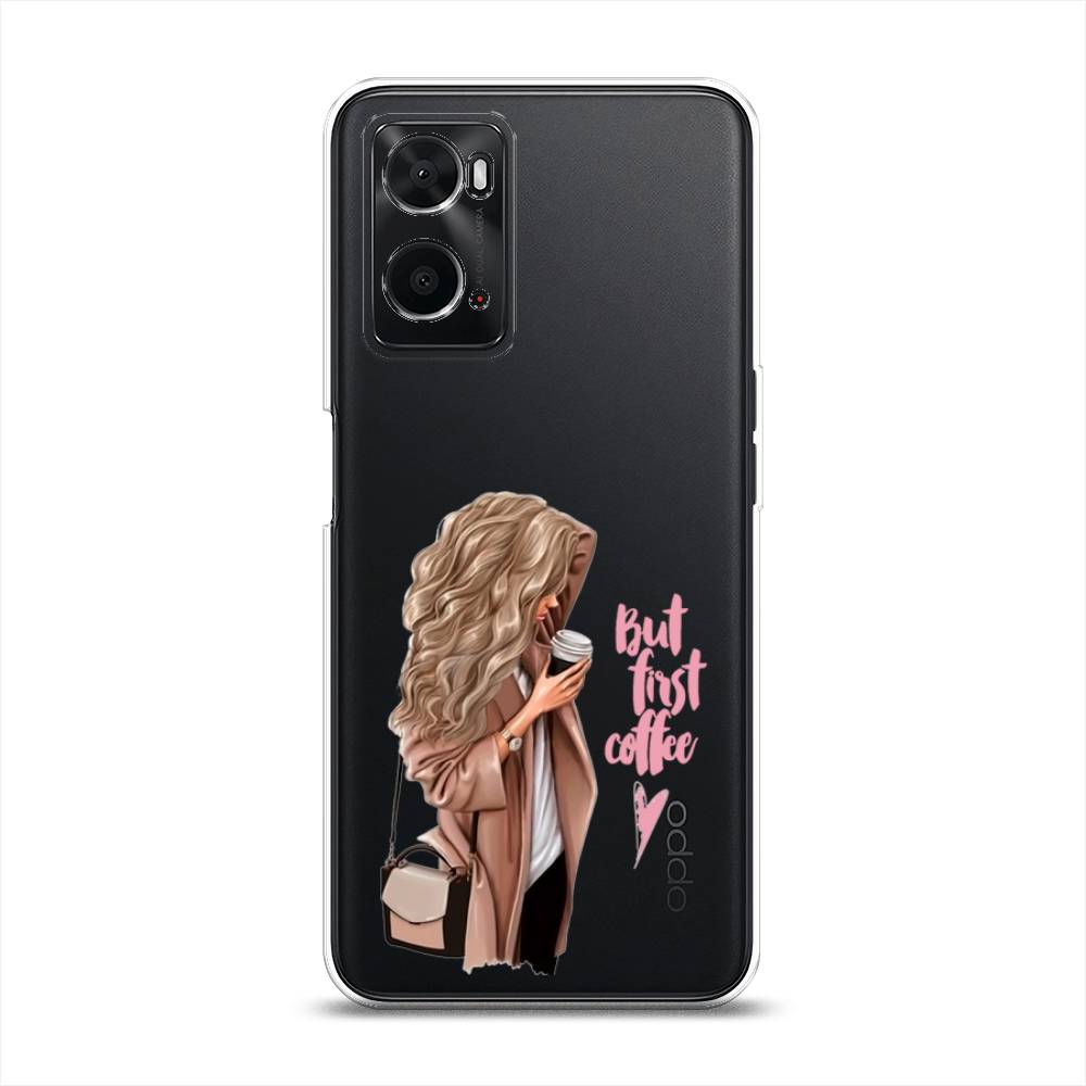 

Силиконовый чехол "Девушка с кофе" на Oppo A36, Девушка с кофе
