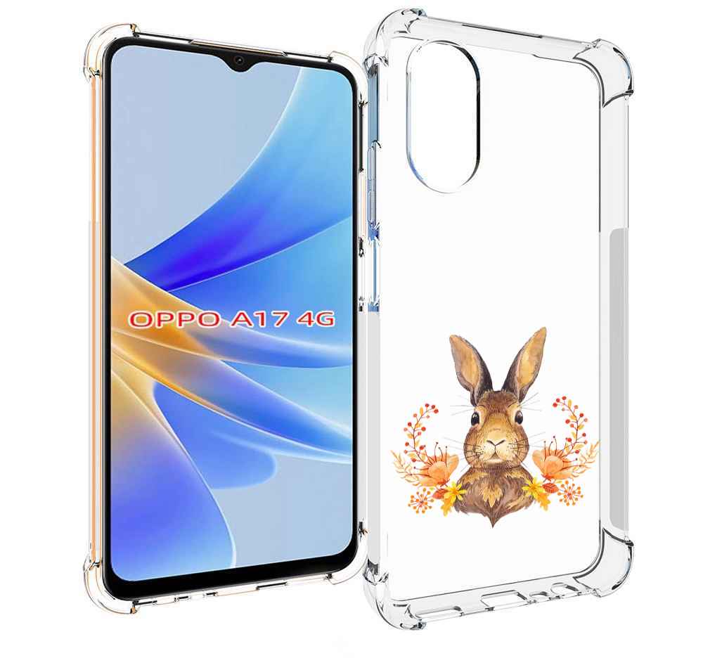 

Чехол MyPads зайка в цветах для OPPO A17, Прозрачный, Tocco