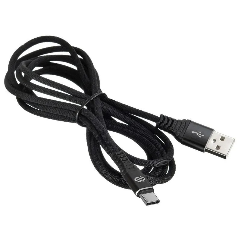 фото Кабель digma type-c-2m-braided-blk usb (m)-usb type-c (m) 2м черный