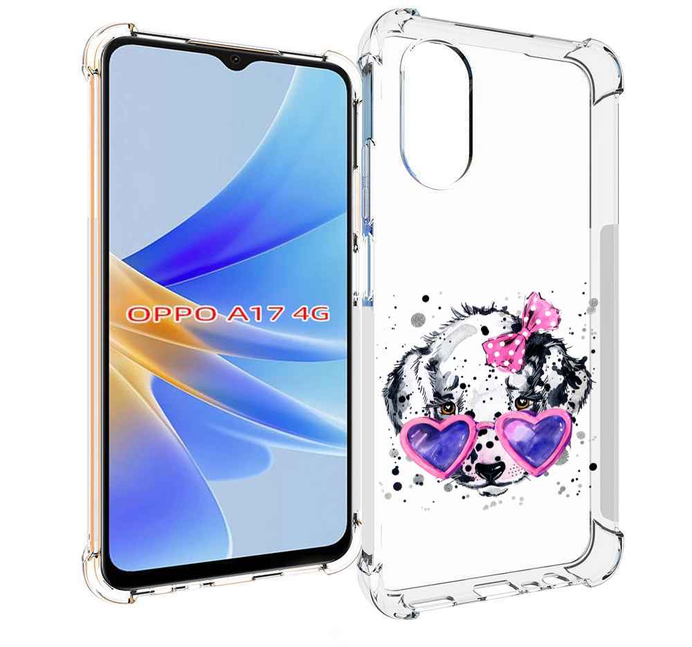 

Чехол MyPads долматинец в очках для OPPO A17, Прозрачный, Tocco