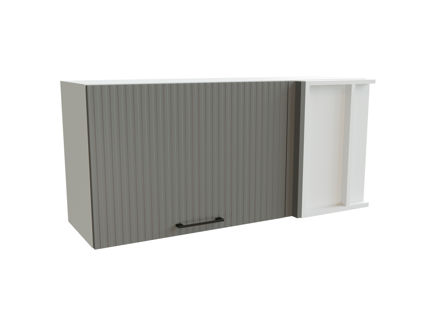 

Шкаф навесной антресоль угловая с 1-ой дв. SURA Сиэль Ян Монблан 100x35x35,8 ММК-00015192, Серый