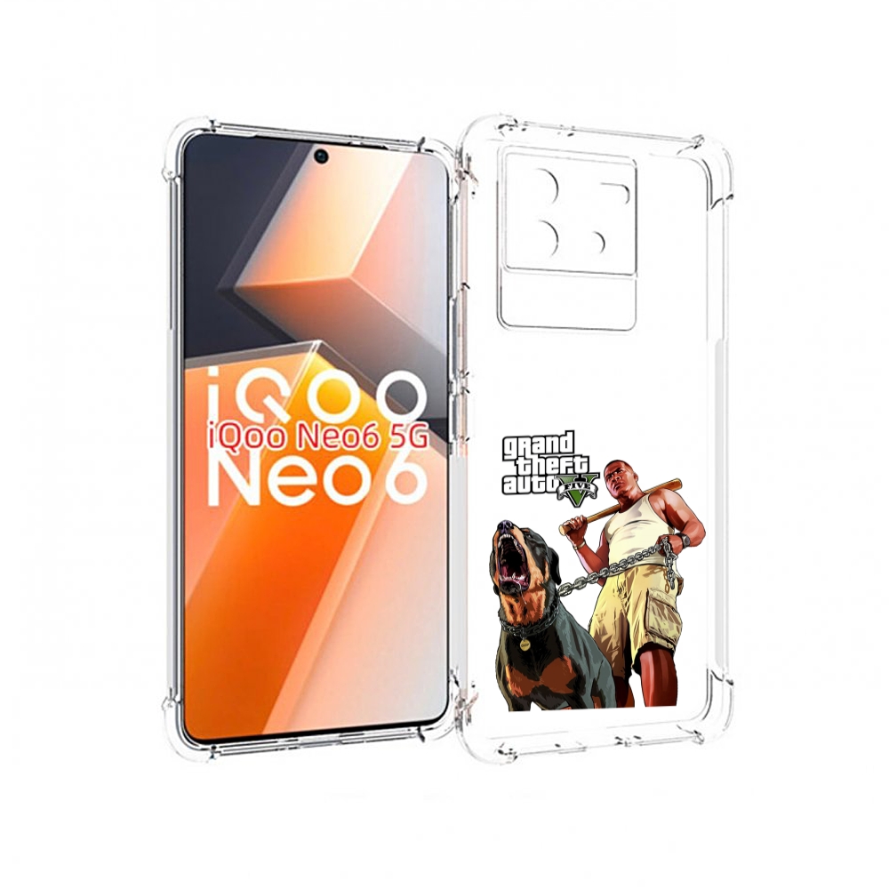

Чехол MyPads GTA грозная собака для Vivo iQoo Neo 6 5G, Прозрачный, Tocco