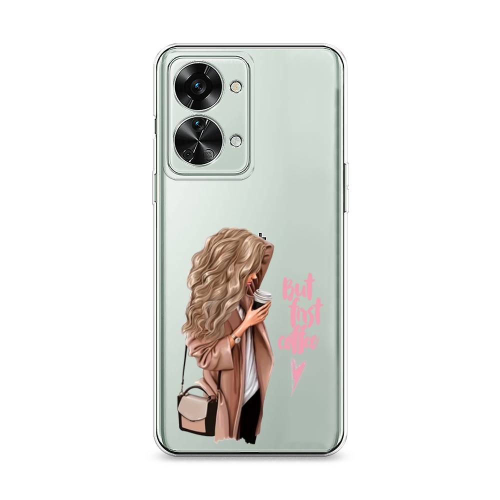 

Силиконовый чехол "Девушка с кофе" на OnePlus Nord 2T, Девушка с кофе