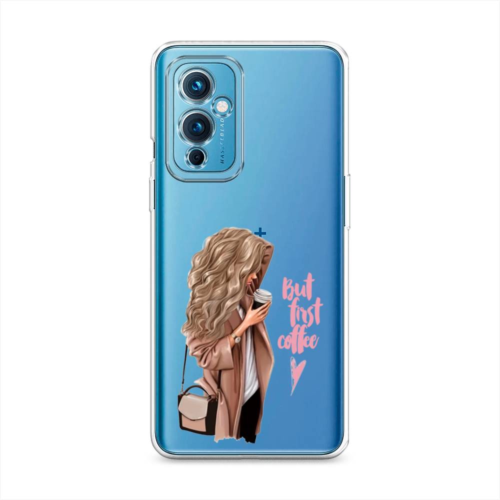 

Силиконовый чехол "Девушка с кофе" на OnePlus 9 LE2110, Девушка с кофе