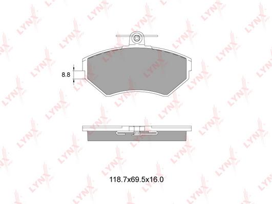 

Колодки тормозные передние дисковые VW Golf III/Polo Classic/Vento 88>05 Seat Cordoba/Ibiz