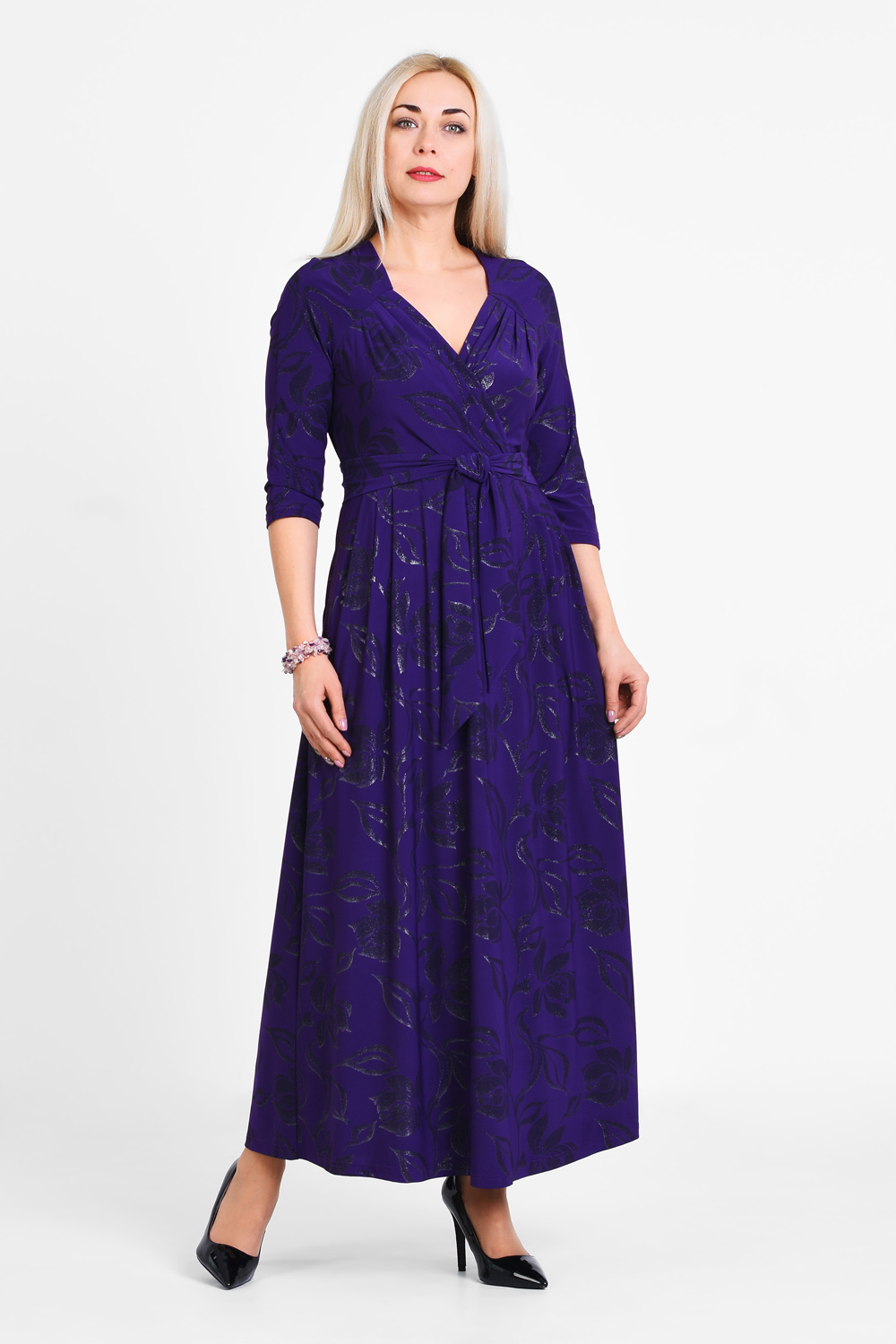 Платье женское OLSI 1905011/4 фиолетовое 66 RU