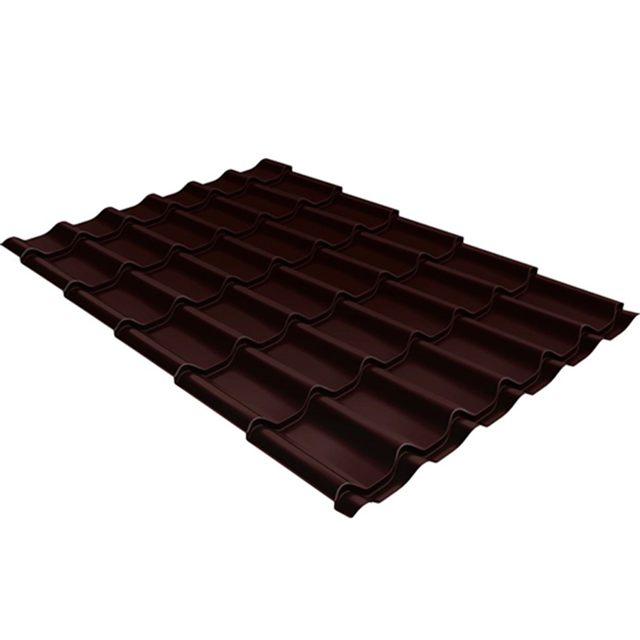 

Металлочерепица RAL 8017 Satin шоколад 1180х1150х0,5 мм (1,35 кв.м)