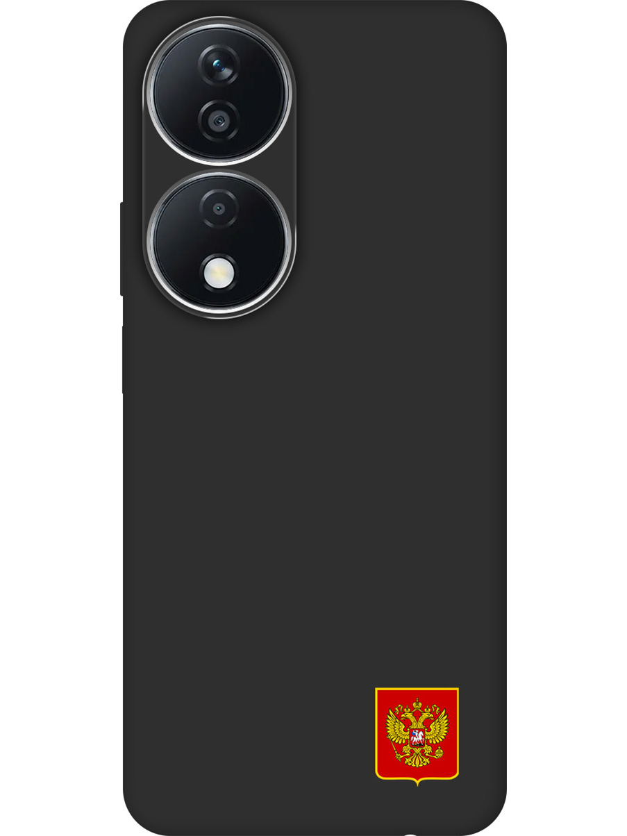 

Силиконовый чехол на Honor X7b с принтом "Герб России" матовый черный, 781972181